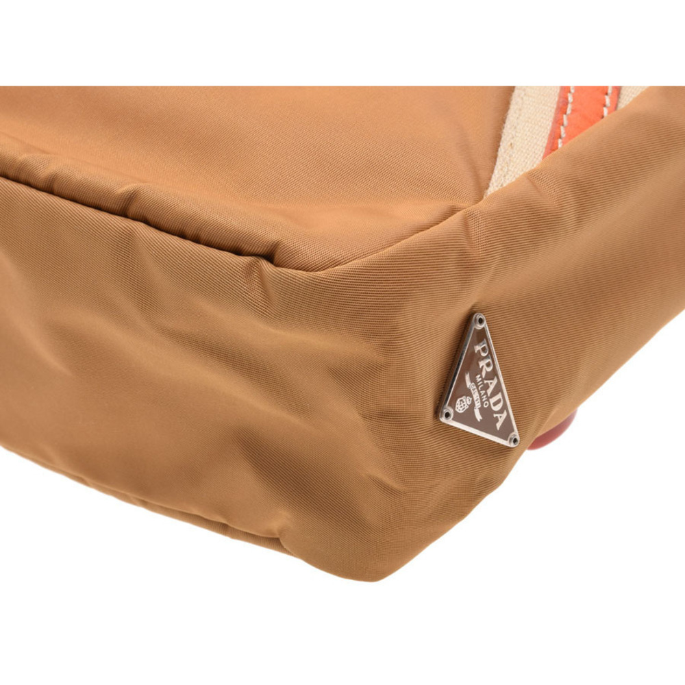 PRADA tote bag brown ostrich leather brooch - Picture 7 of 11